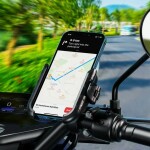 KNMASTER TT-400 Titreşim Önleyicili Motosiklet Telefon Tutucu