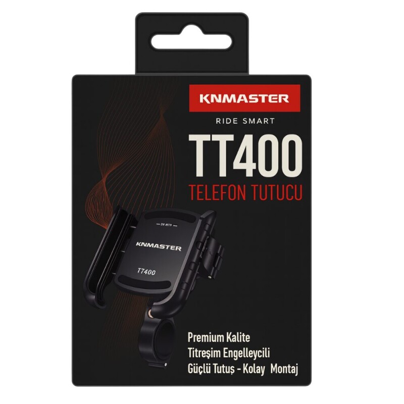 KNMASTER TT-400 Titreşim Önleyicili Motosiklet Telefon Tutucu