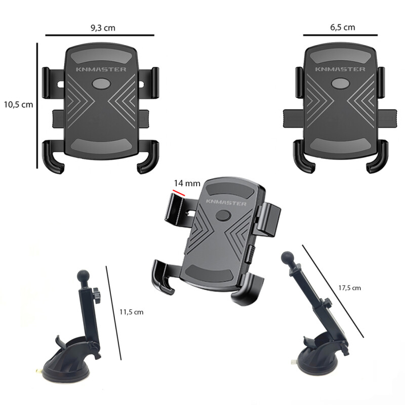 Knmaster TT-600A Vakumlu Araç İçi Telefon Tutucu