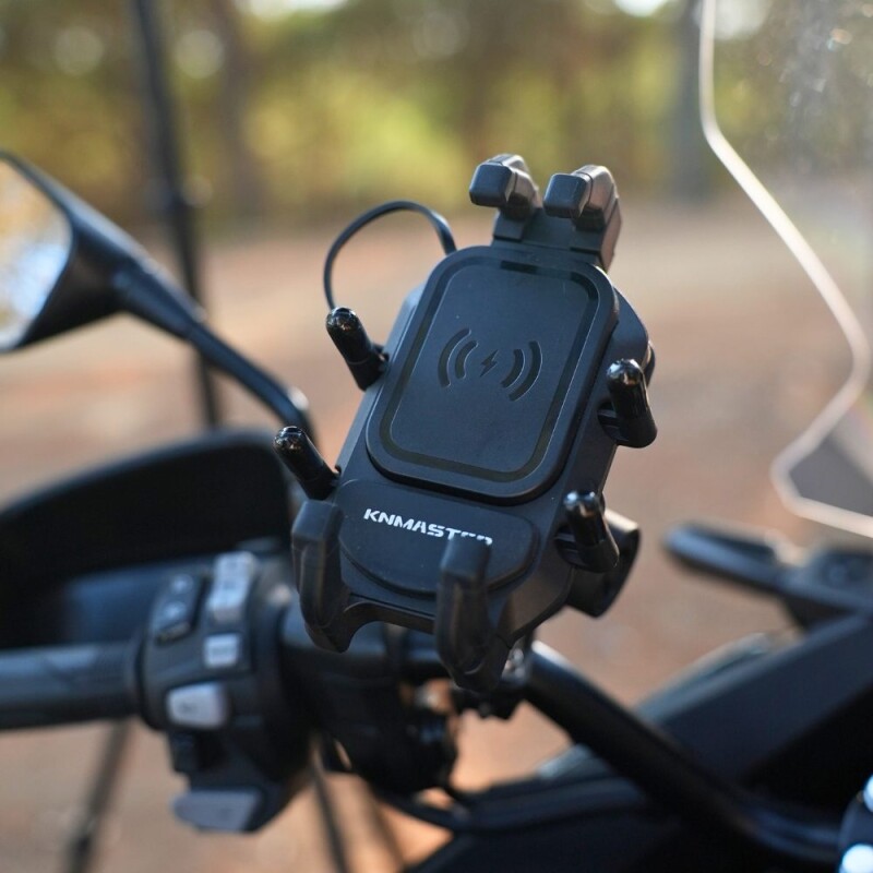 KNMASTER TT-860WU Kablosuz Şarjlı Tüm Motosikletlere Uyumlu Telefon Tutucu