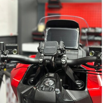 KNMASTER TT-870 Titreşim Önleyicili Motosiklet Telefon Tutucu