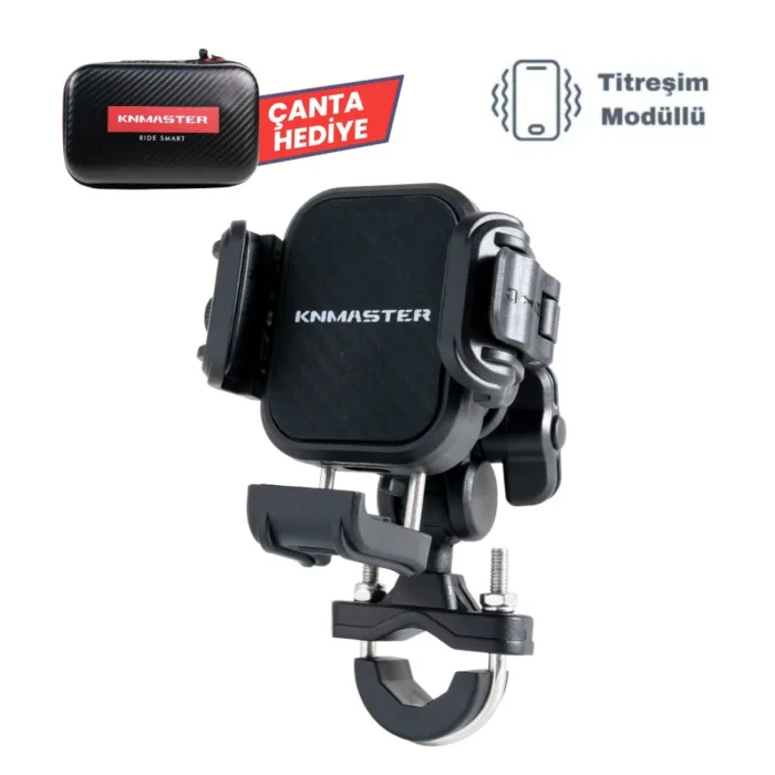 KNMASTER TT-870 Titreşim Önleyicili Motosiklet Telefon Tutucu