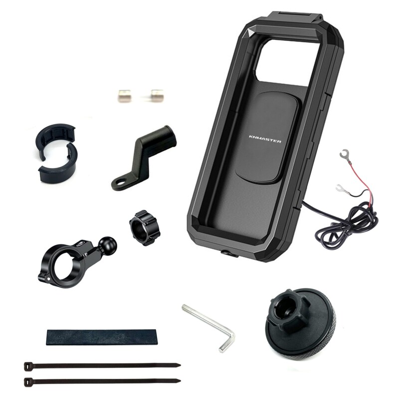 Knmaster TT-950WU Titreşim Engelleyici Usb’li Tüm Motosikletlere Uygun Telefon Tutucu