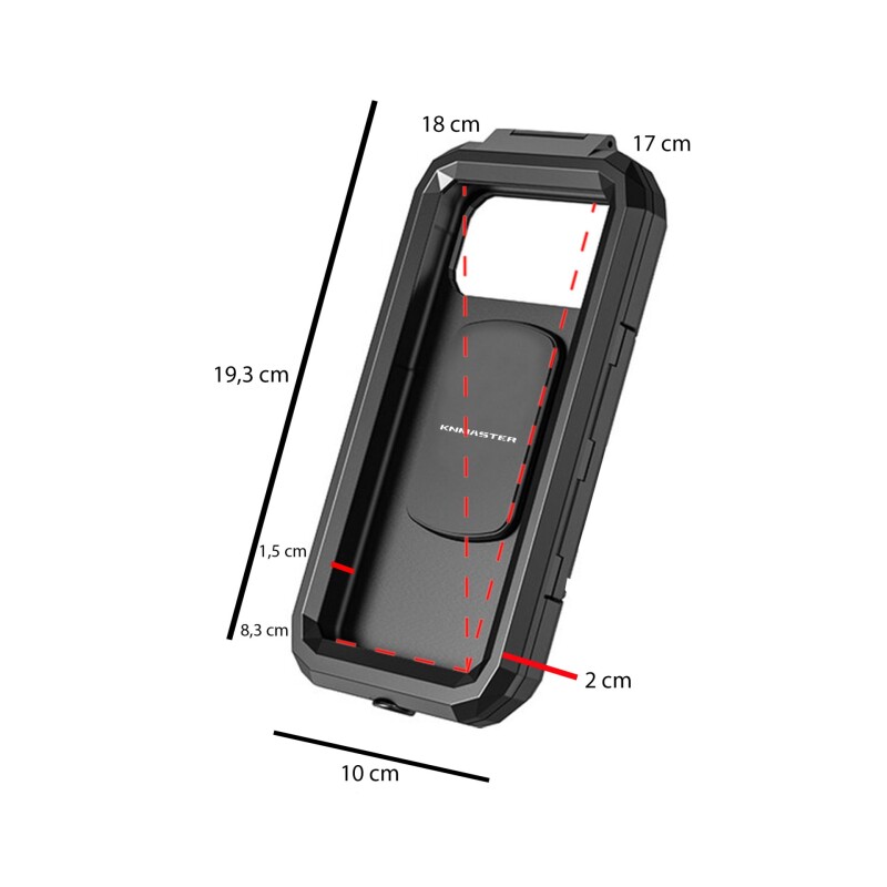 Knmaster TT-950WU Titreşim Engelleyici Usb’li Tüm Motosikletlere Uygun Telefon Tutucu
