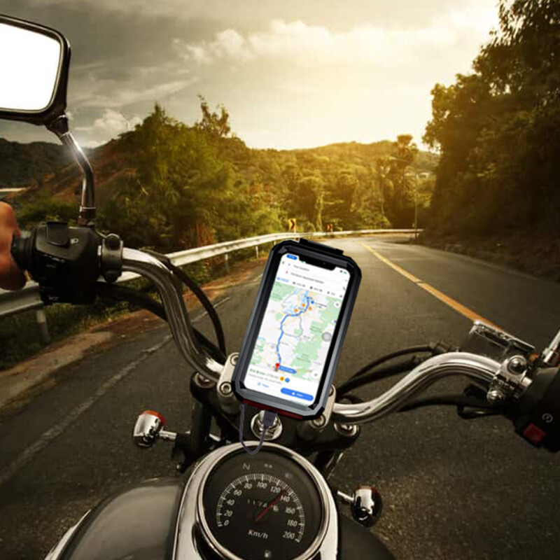 Knmaster TT-950WU Titreşim Engelleyici Usb’li Tüm Motosikletlere Uygun Telefon Tutucu