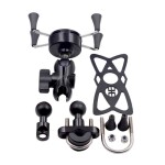 Knmaster X Serisi Motosiklet Bisiklet Telefon Tutucu – Ayna ve Gidon Bağlantılı – Metal Alaşım