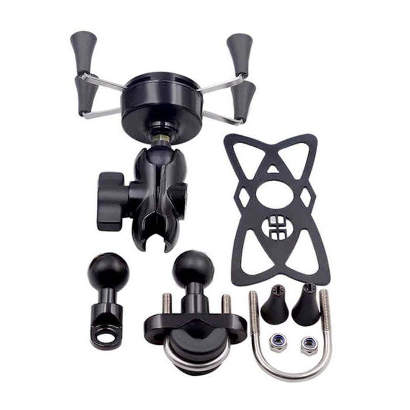 Knmaster X Serisi Motosiklet Bisiklet Telefon Tutucu – Ayna ve Gidon Bağlantılı – Metal Alaşım