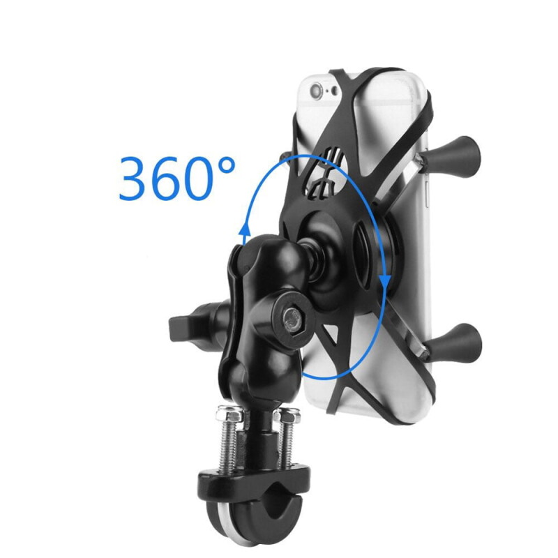Knmaster X Serisi Motosiklet Bisiklet Telefon Tutucu – Ayna ve Gidon Bağlantılı – Metal Alaşım