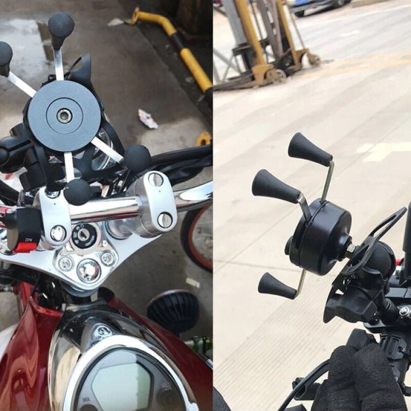 Knmaster X Serisi Motosiklet Bisiklet Telefon Tutucu – Ayna ve Gidon Bağlantılı – Metal Alaşım