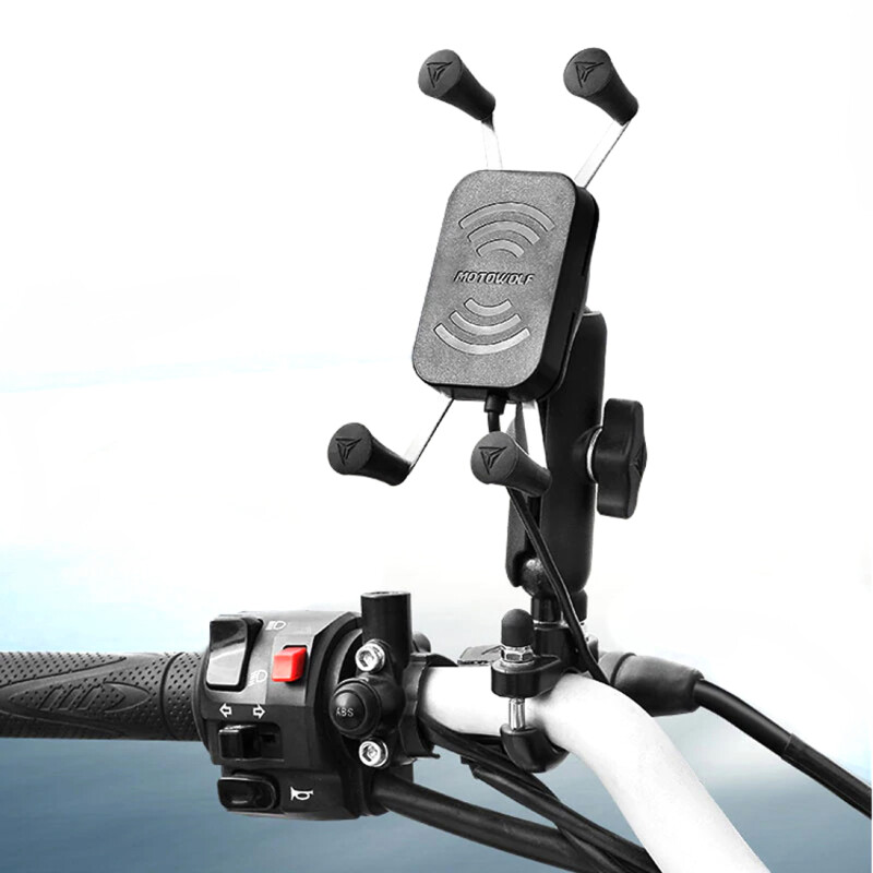 Motowolf Gidon Bağlantılı Wireless Şarjlı Telefon Tutucu